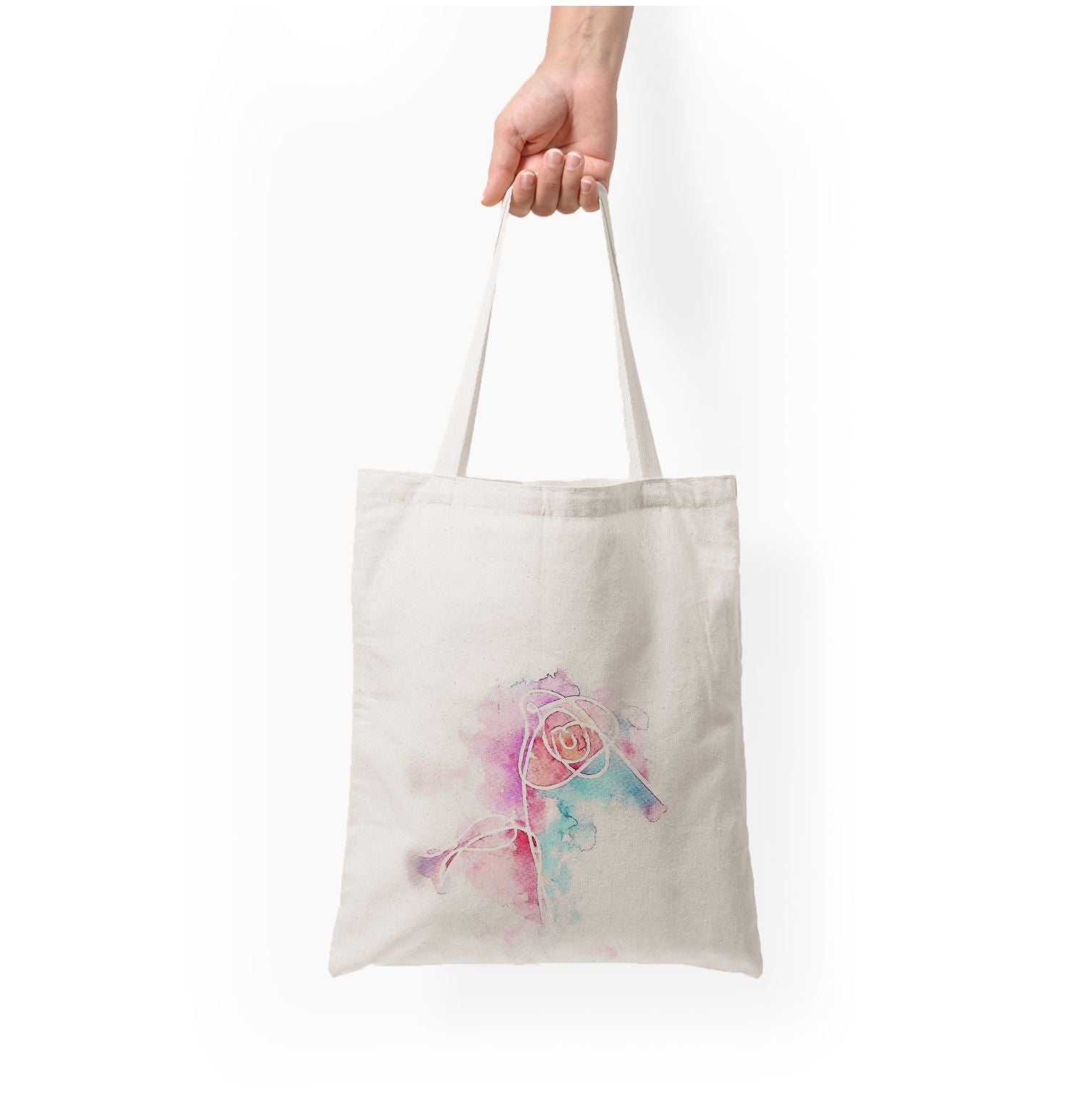 K-Pop Band Love Yourself Watercolour Painting Tote Bag