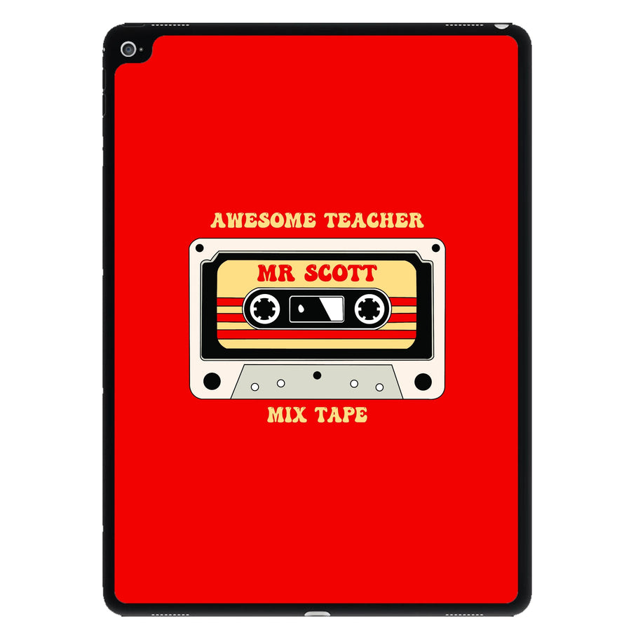 Awesome Teacher Mix Tape - Personalised Teachers Gift iPad Case