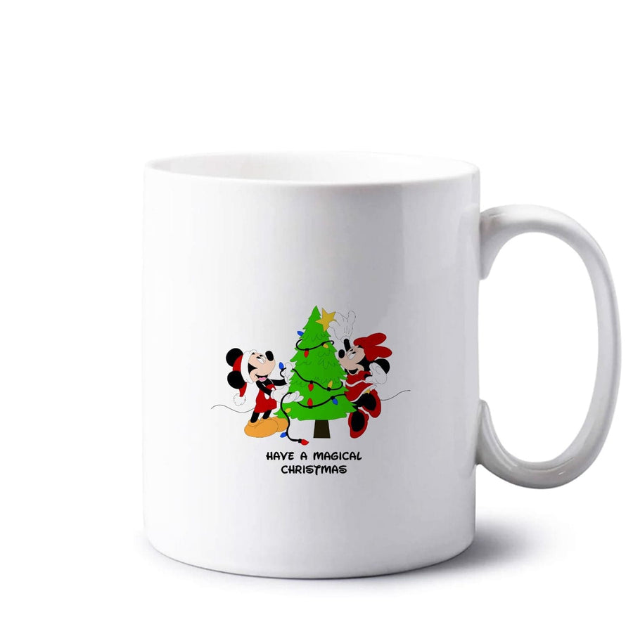 Festive Mickey And Minnie Mouse - Christmas  Mug