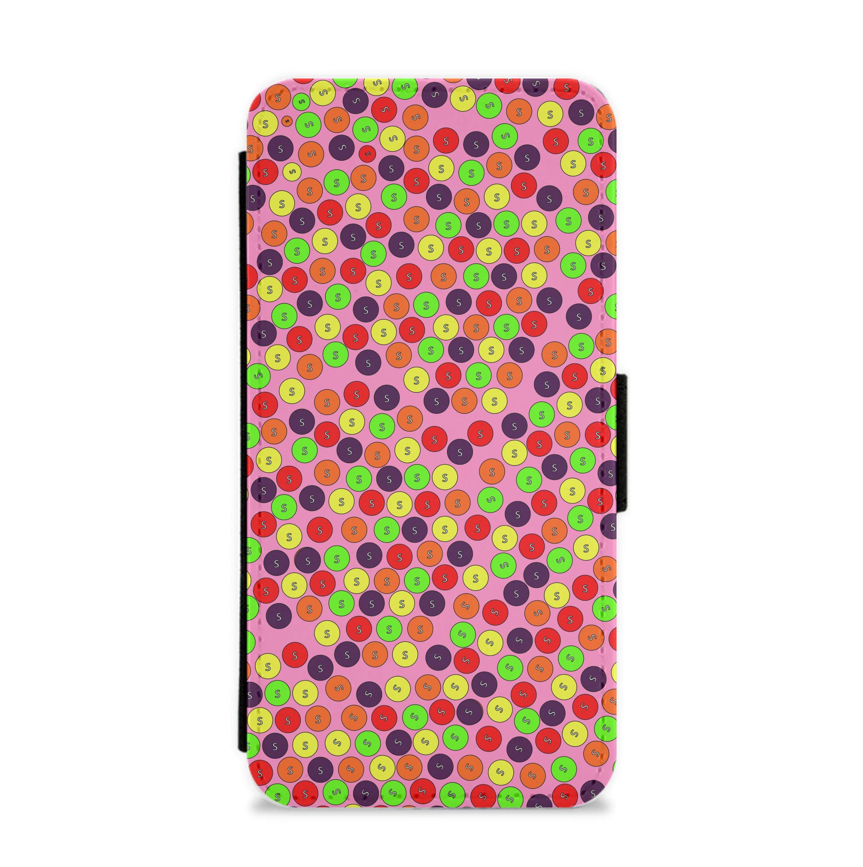 Skittles - Sweets Patterns Flip / Wallet Phone Case