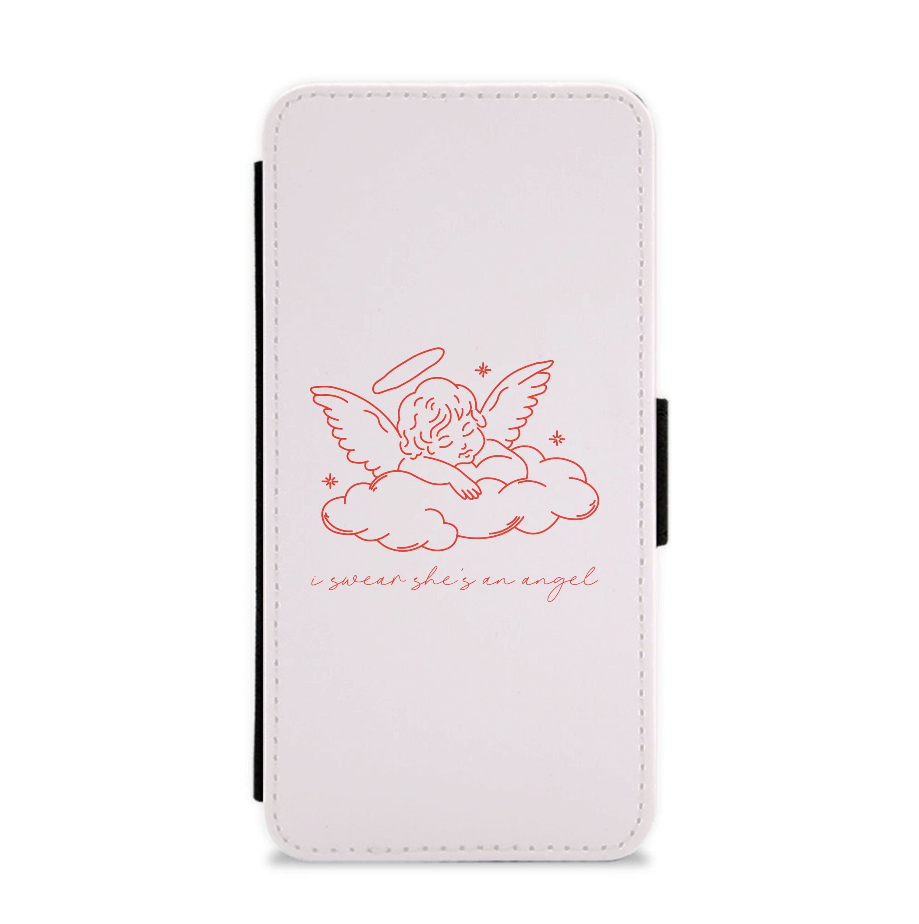 I Swear Shes An Angel - Clean Girl Aesthetic Flip / Wallet Phone Case