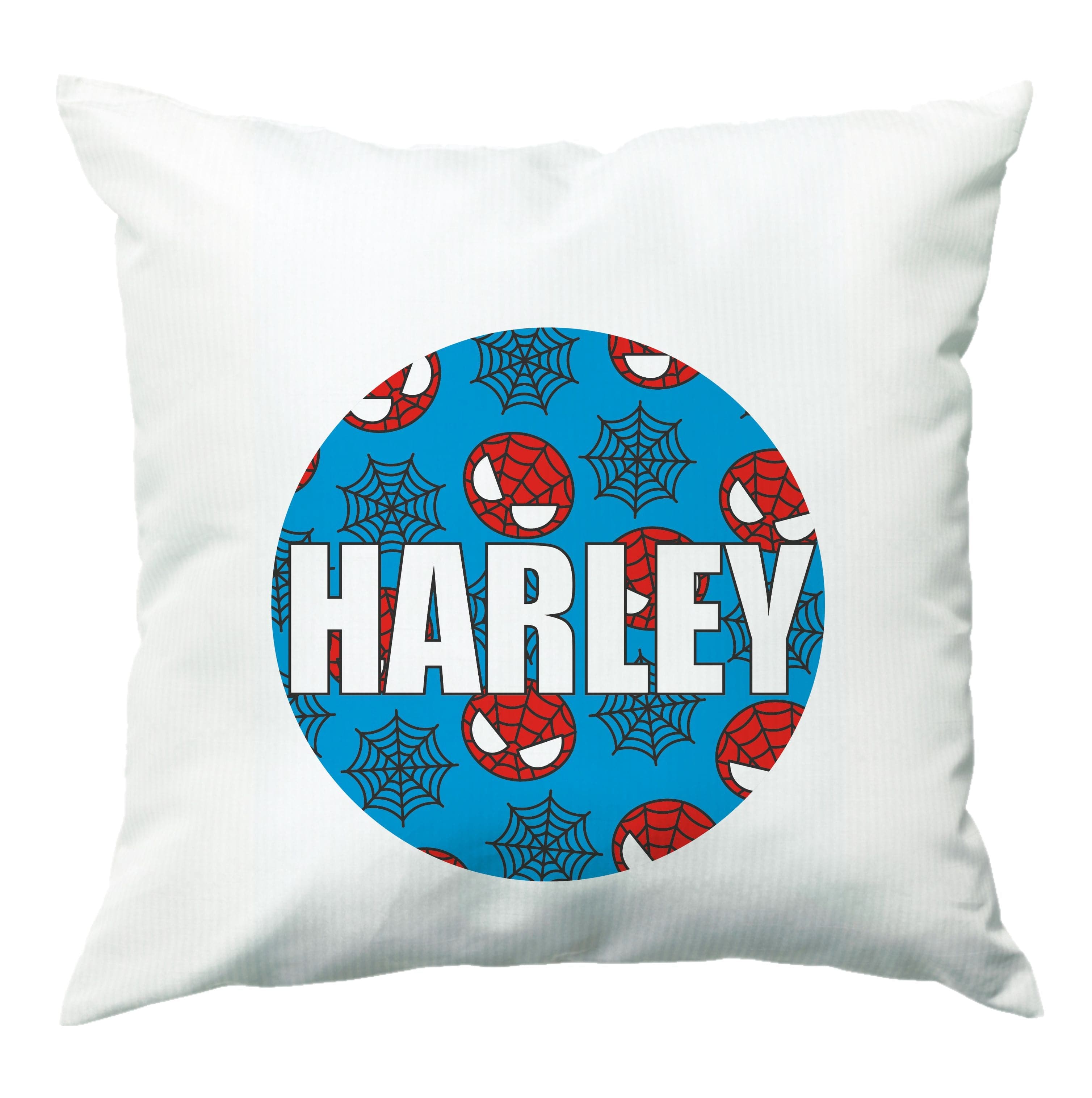 Spiderman And Webs - Personalised Superhero Comic Cushion