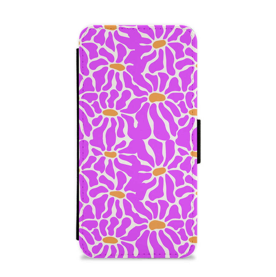 Pink Flowers - Summer Flip / Wallet Phone Case