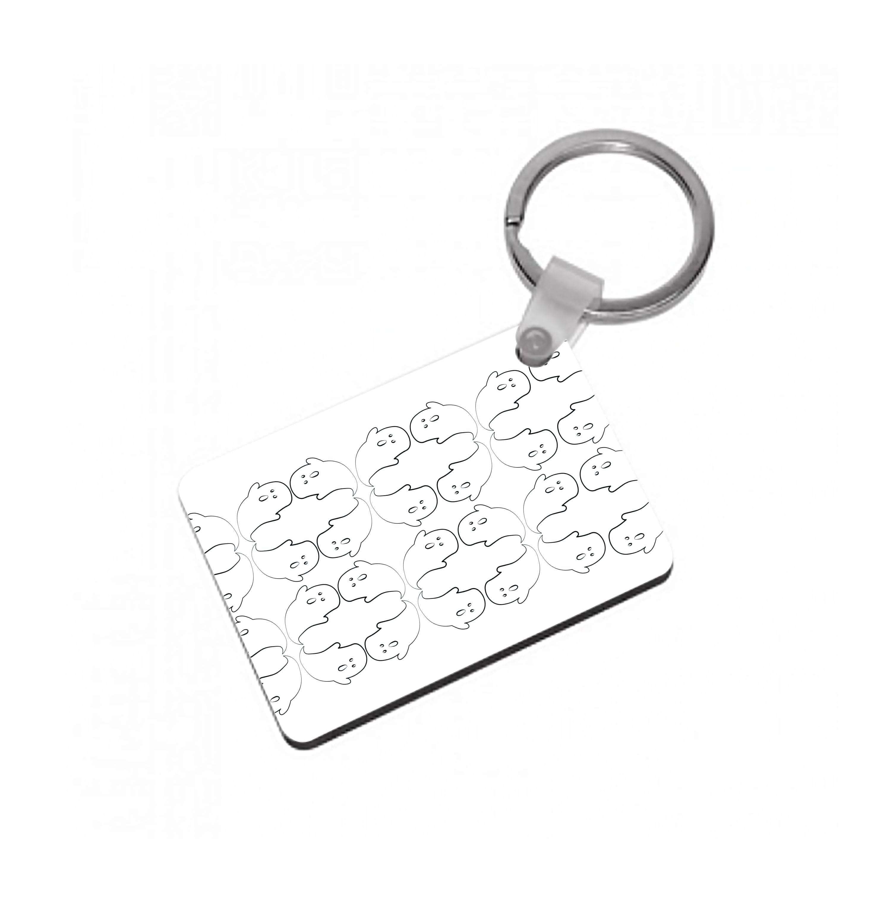 Ghost Pattern - Halloween Keyring