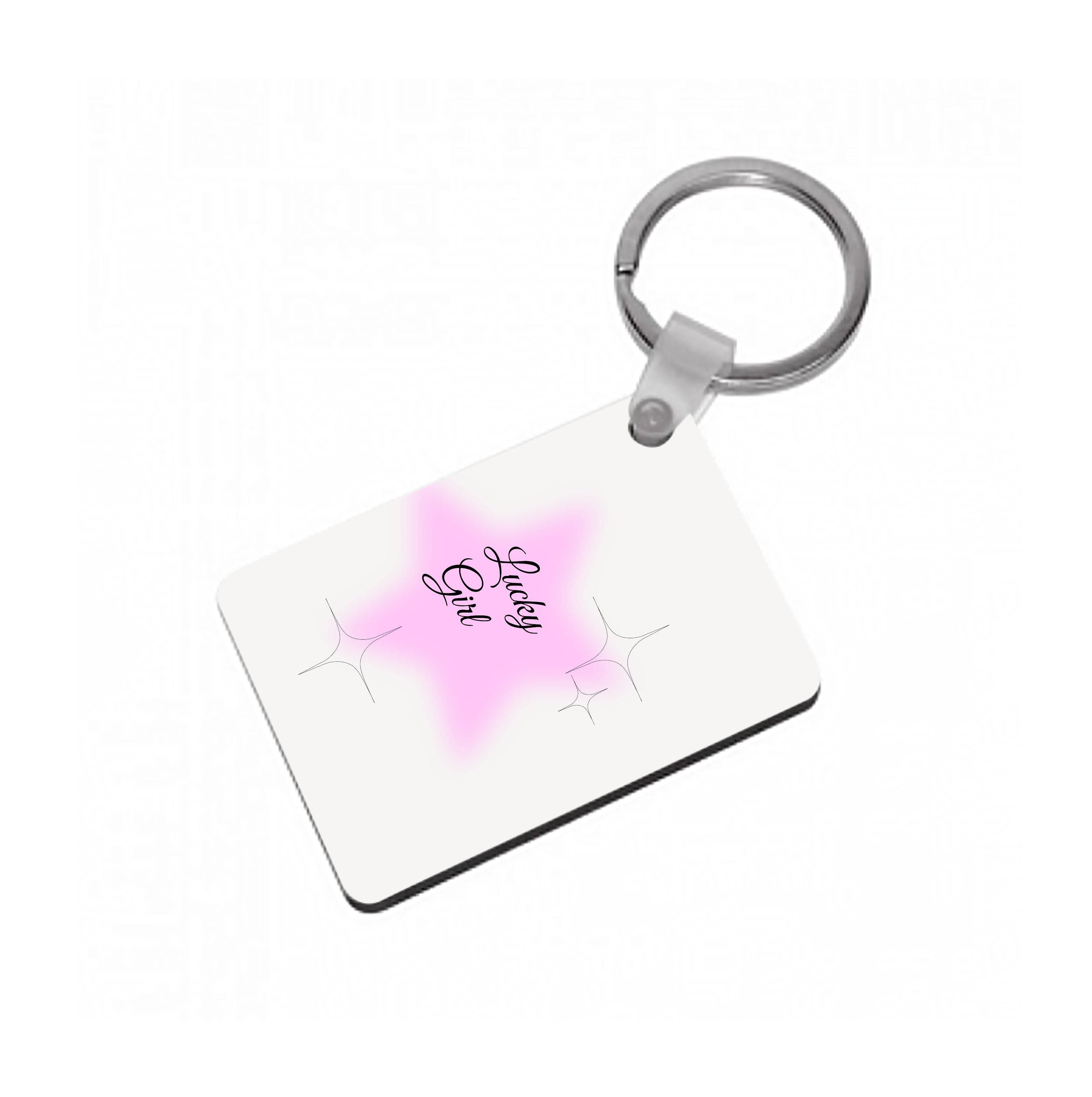 Lucky Girl - Clean Girl Aesthetic Keyring