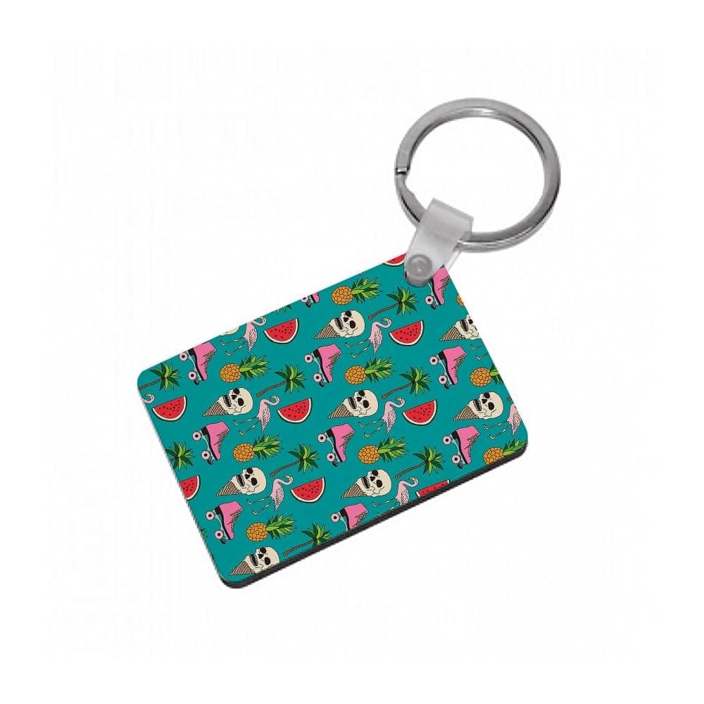 Skull Creams - Summer Pattern Keyring - Fun Cases