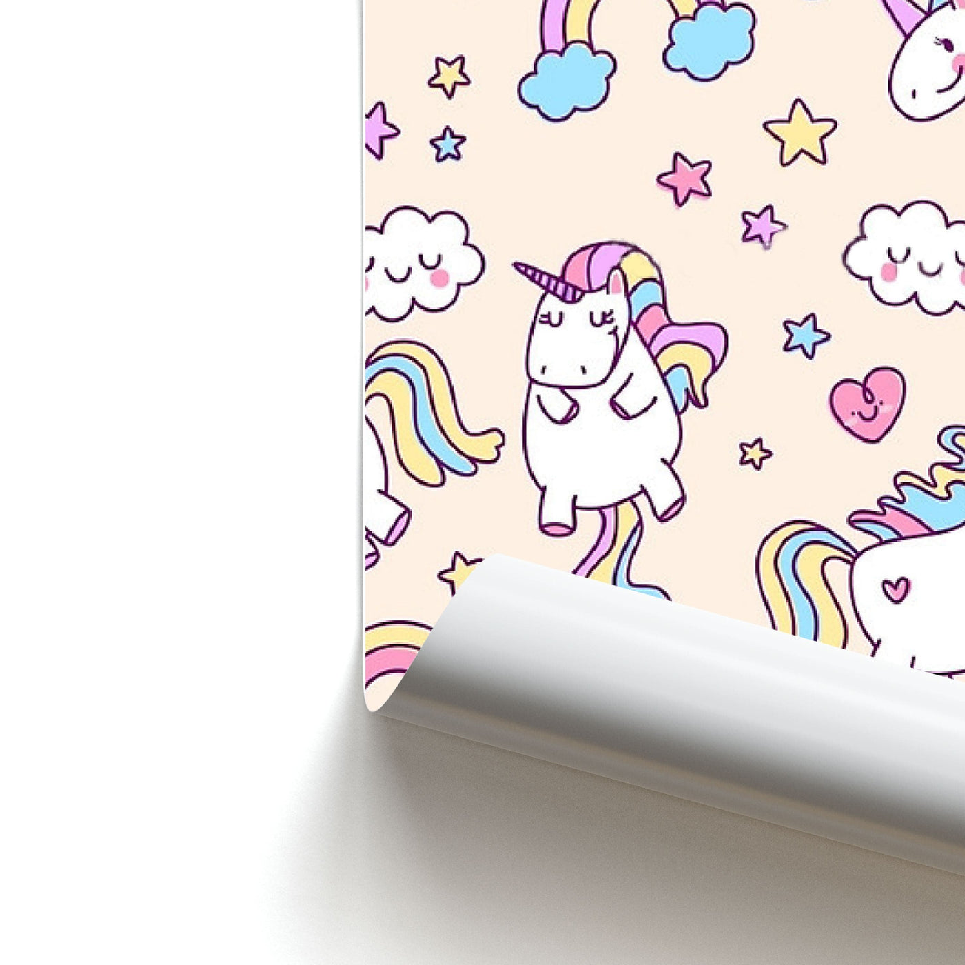 Cute Unicorn Pattern Poster