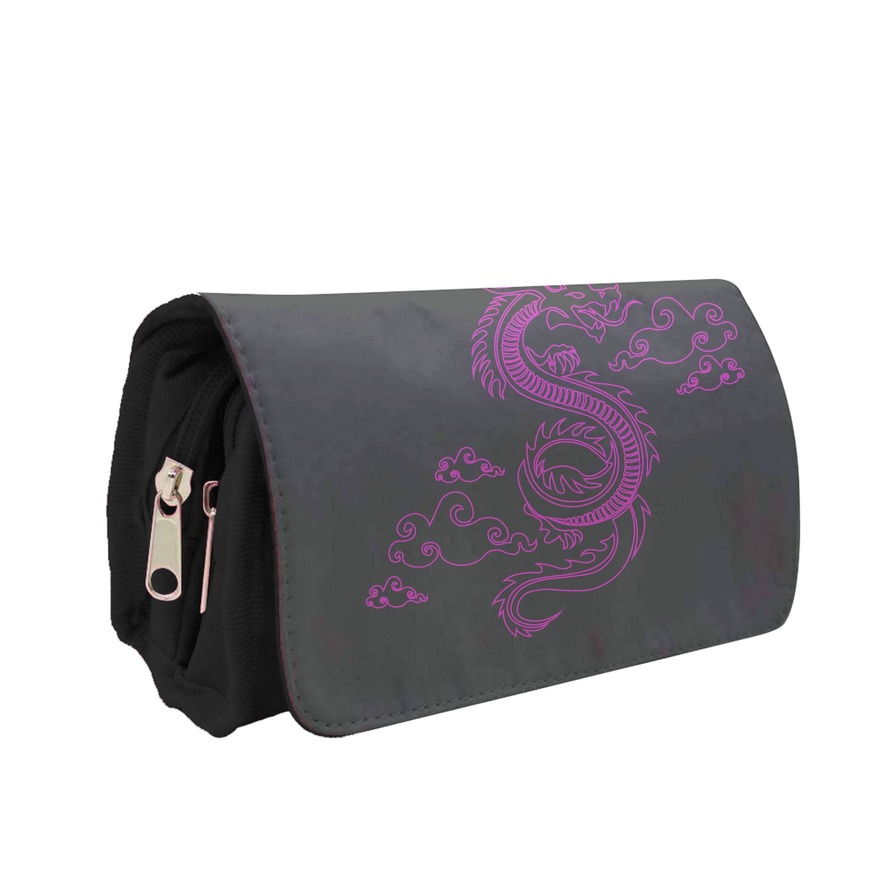 Pink - Dragon Patterns Pencil Case