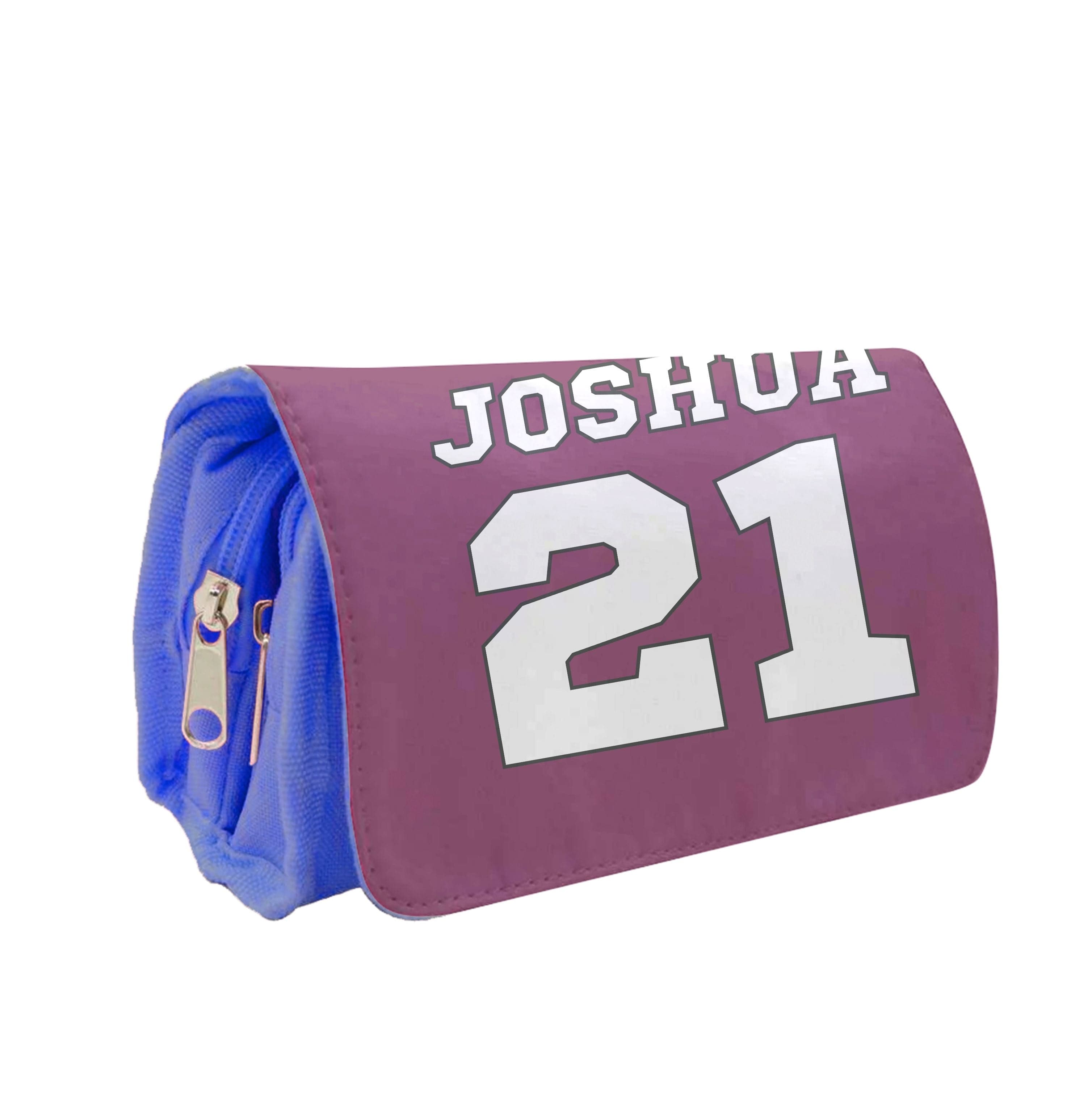 Burgundy - Personalised Football Pencil Case