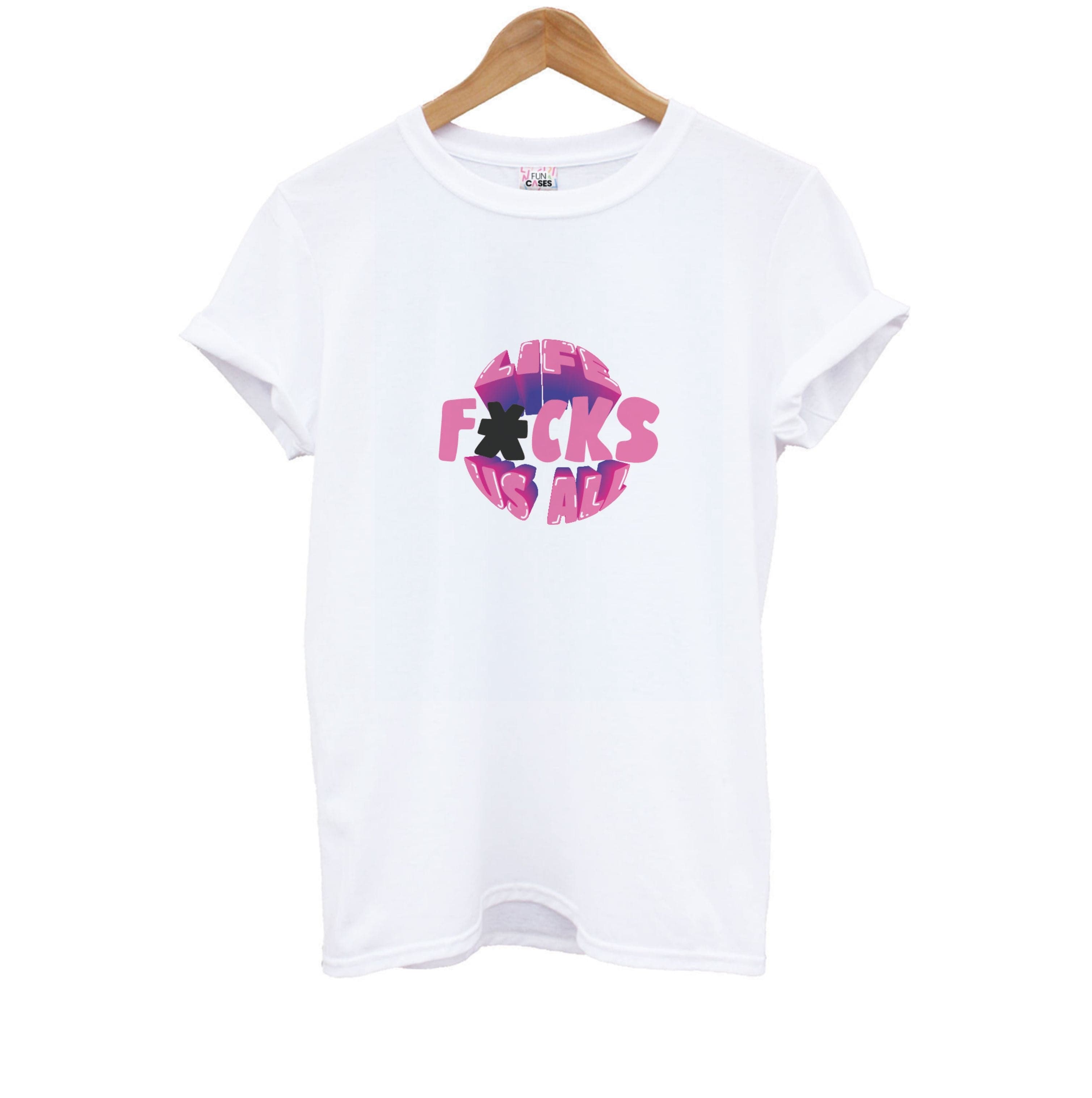 Life f'cks us all Purple Kids T-Shirt