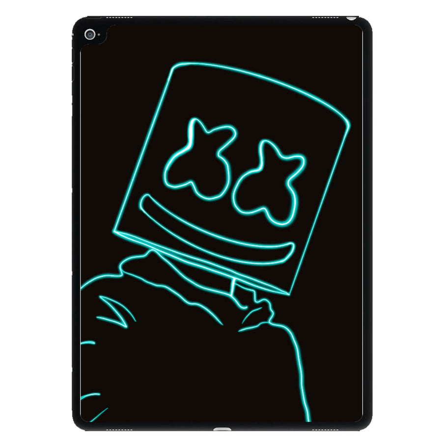 Black Marshmello Neon iPad Case