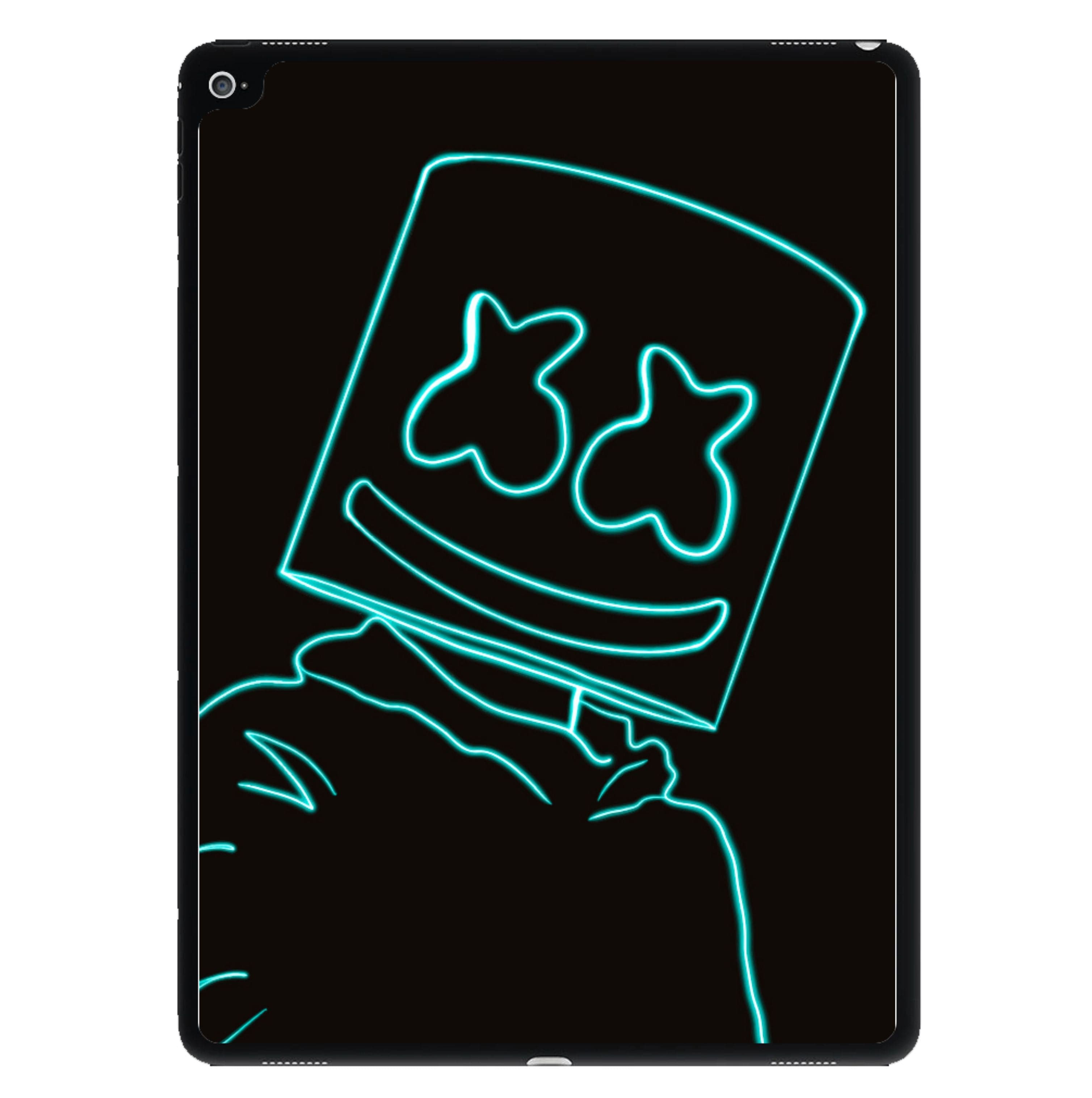 Black White Helmet DJ Neon iPad Case