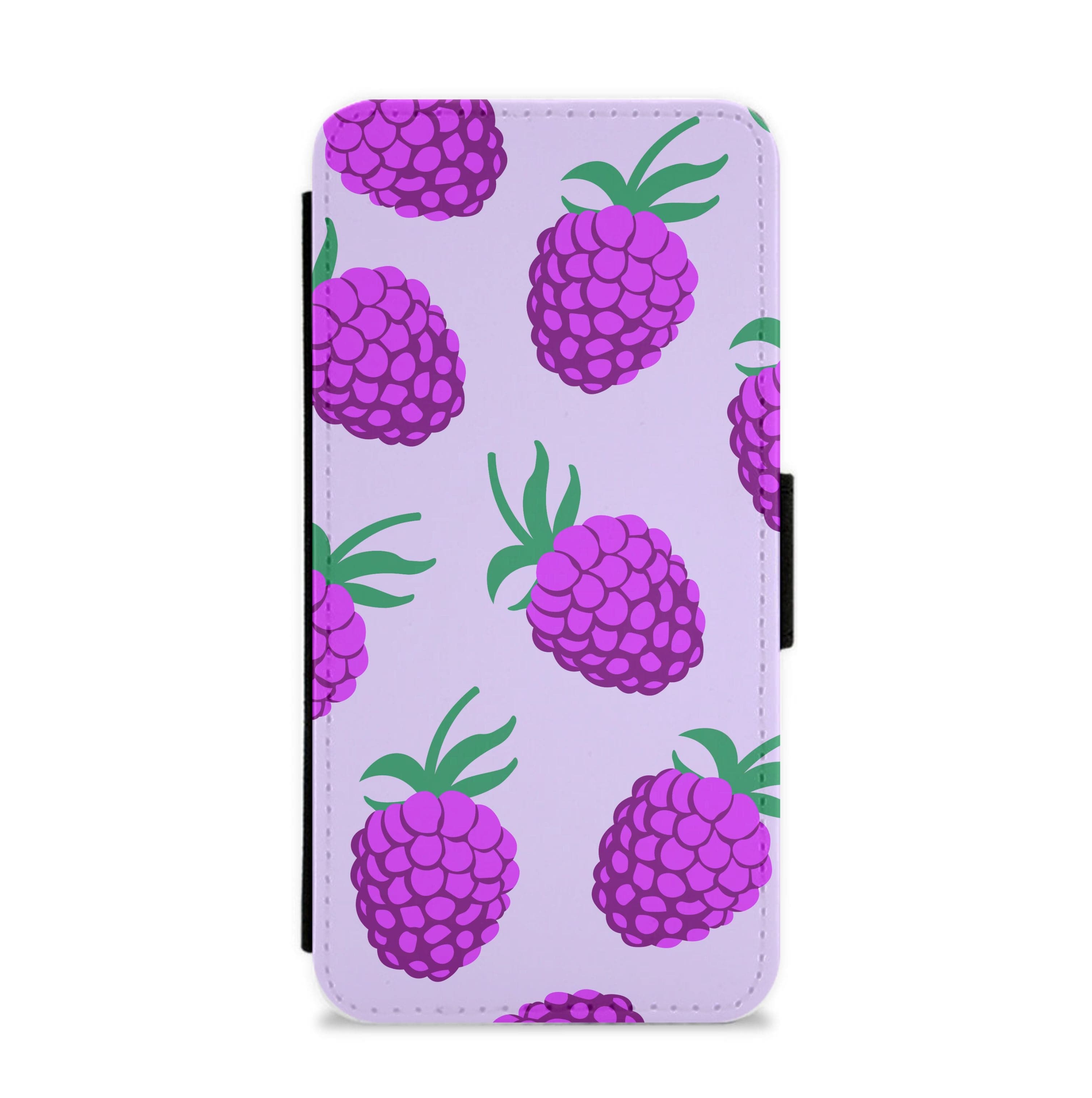 Rasberries - Fruit Patterns Flip / Wallet Phone Case