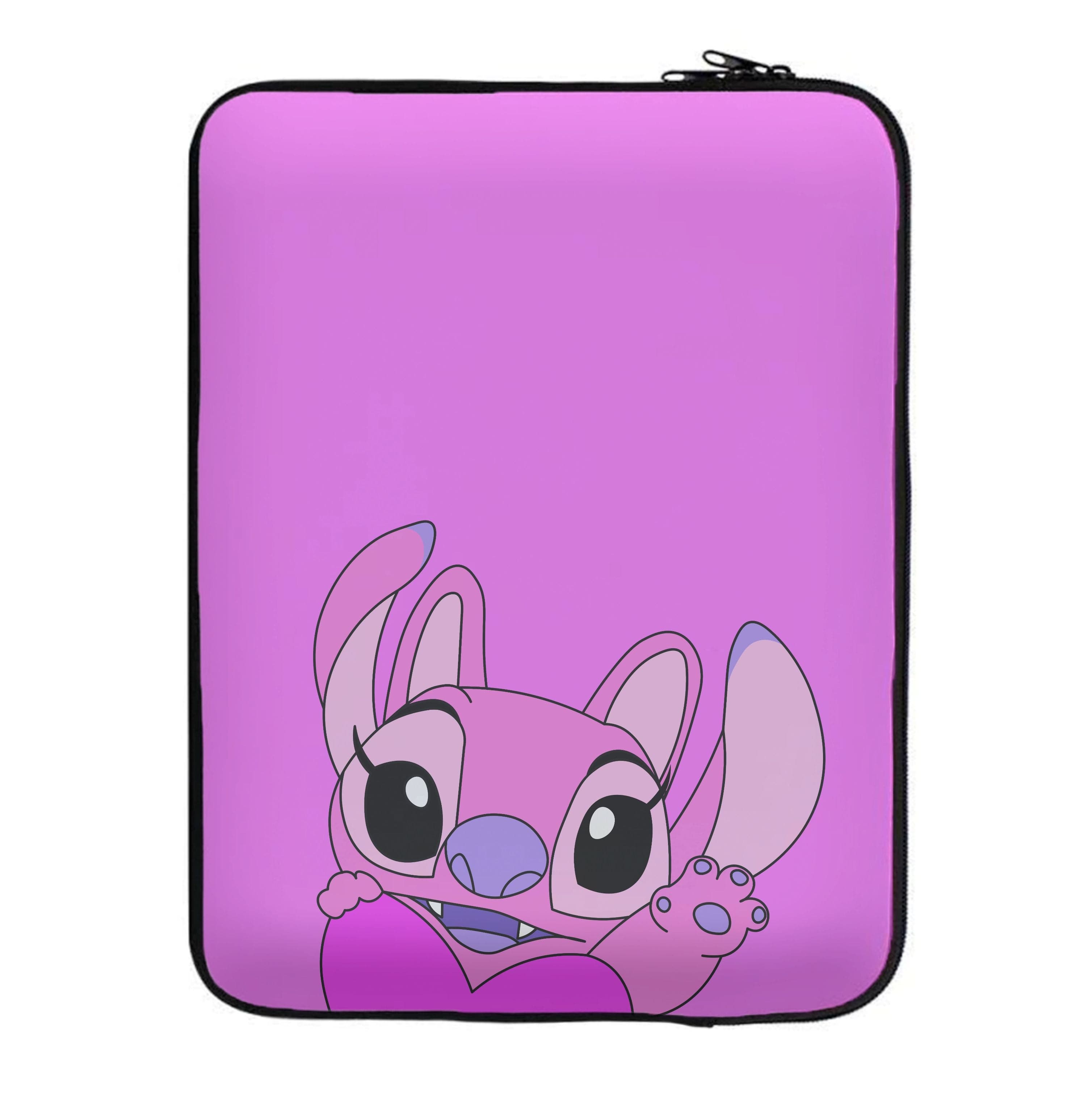 Holding Heart - Pink Alien Laptop Sleeve