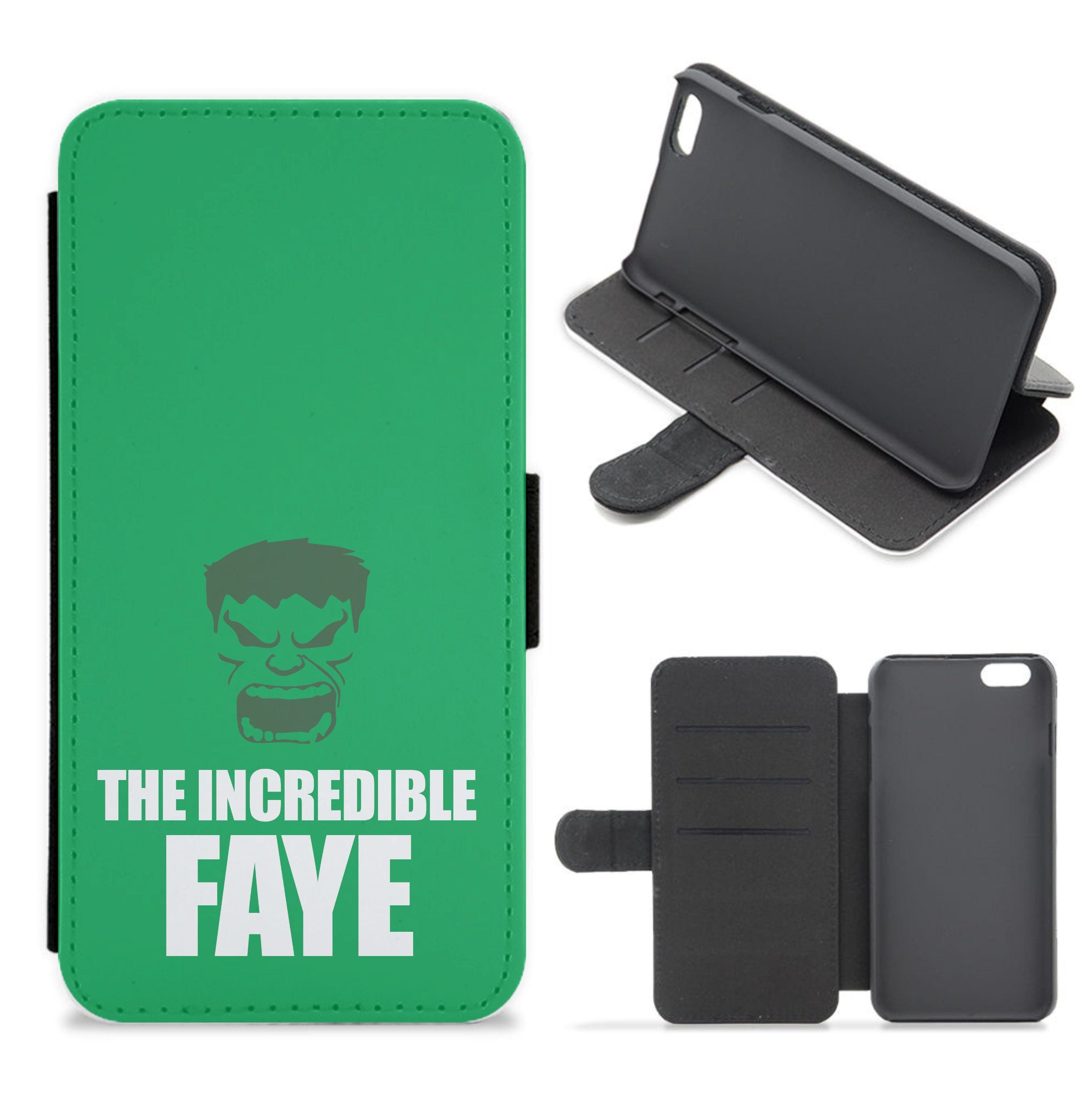 Hulk - Personalised Superhero Comic Flip / Wallet Phone Case