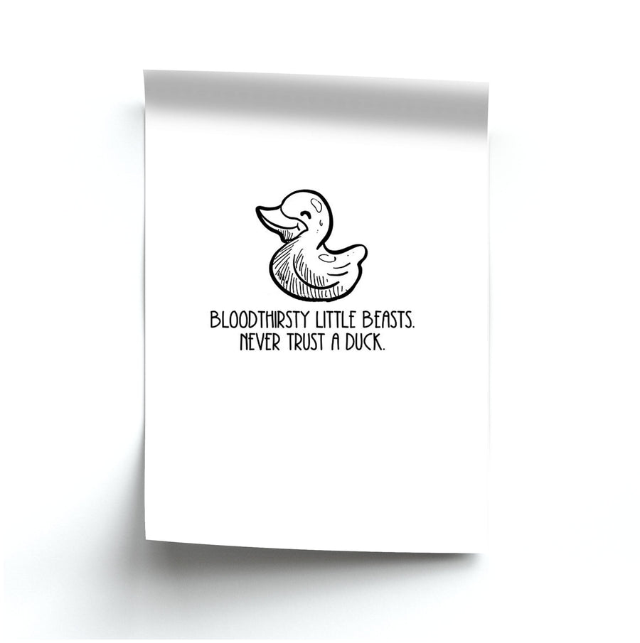 Bloodythirsty Little Beasts Never Trust A Duck - Shadowhunters Poster