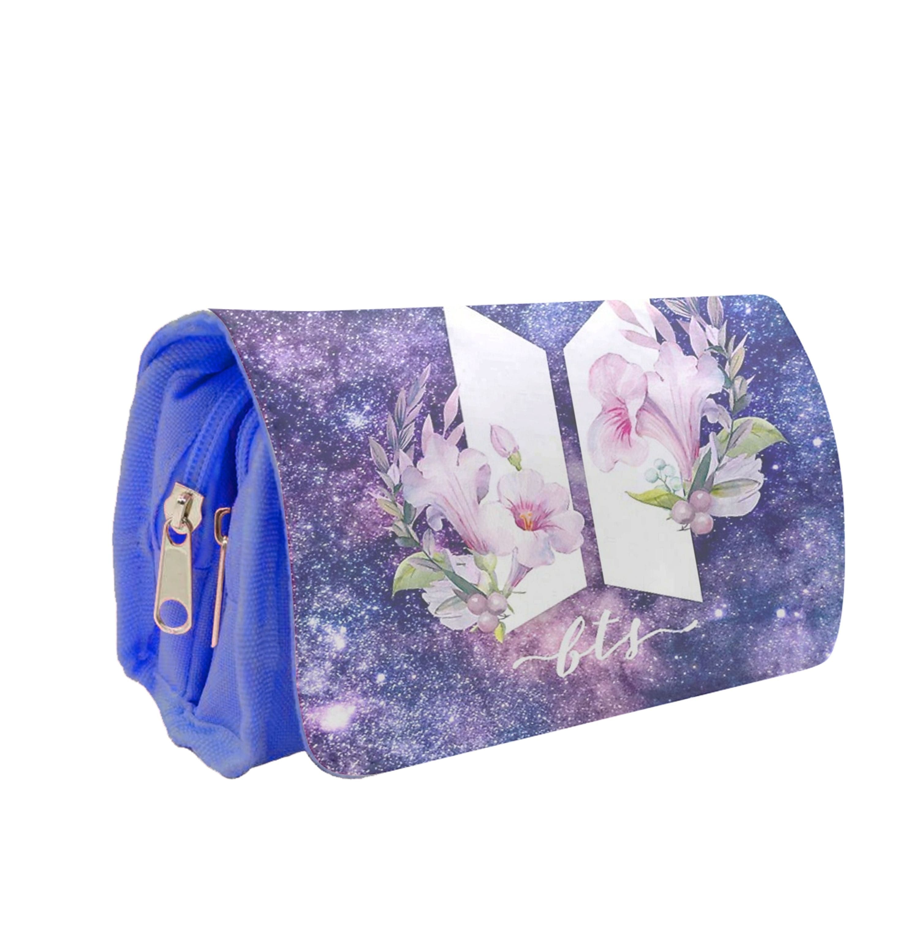 Galaxy Floral K-Pop Band Logo Pencil Case