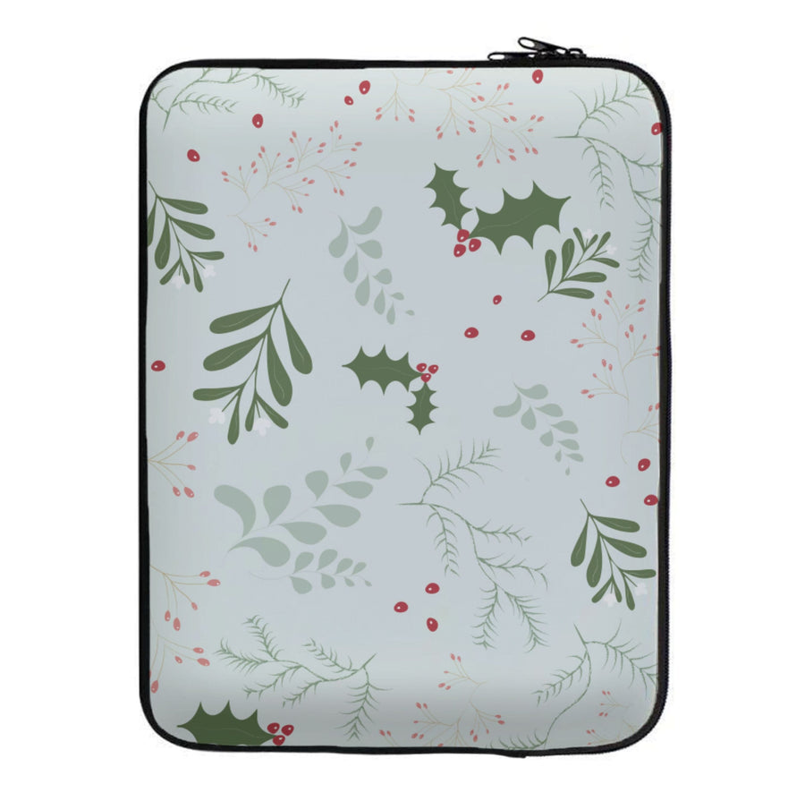 Christmas Floral Pattern Laptop Sleeve