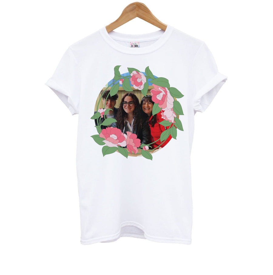 Floral Wreath - Personalised Mother's Day Kids T-Shirt