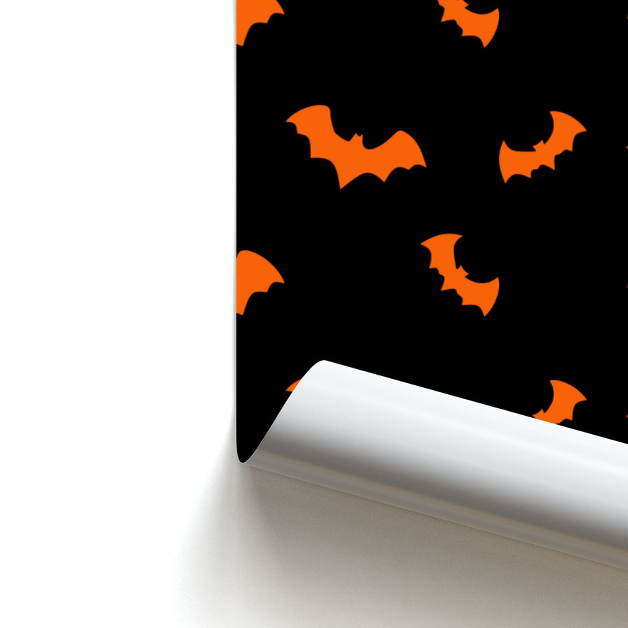 Orange Bat Poster