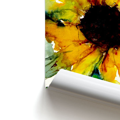 Watercolour Sunflower Poster