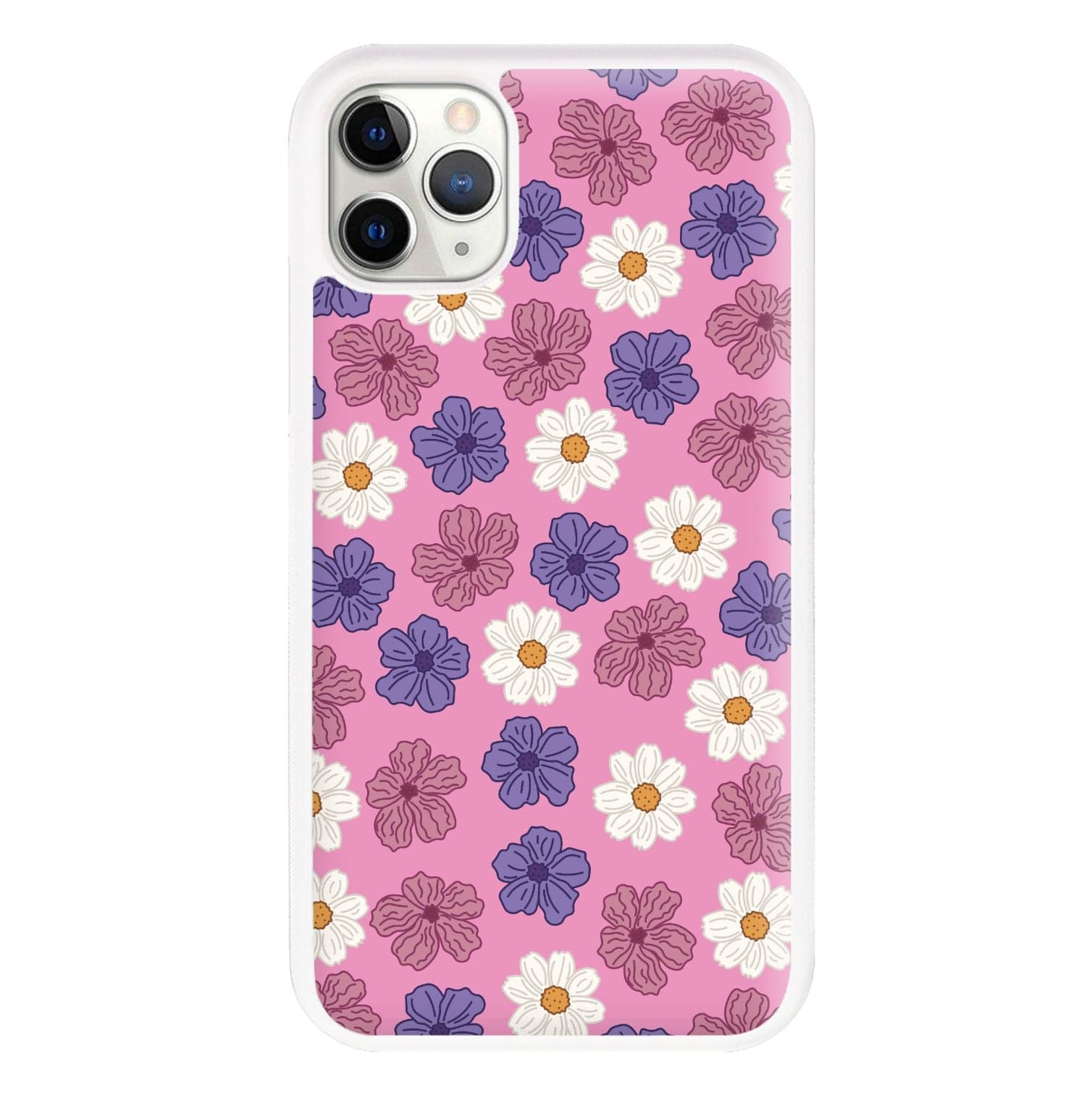 Pink, Purple And White Flowers - Floral Patterns Phone Case