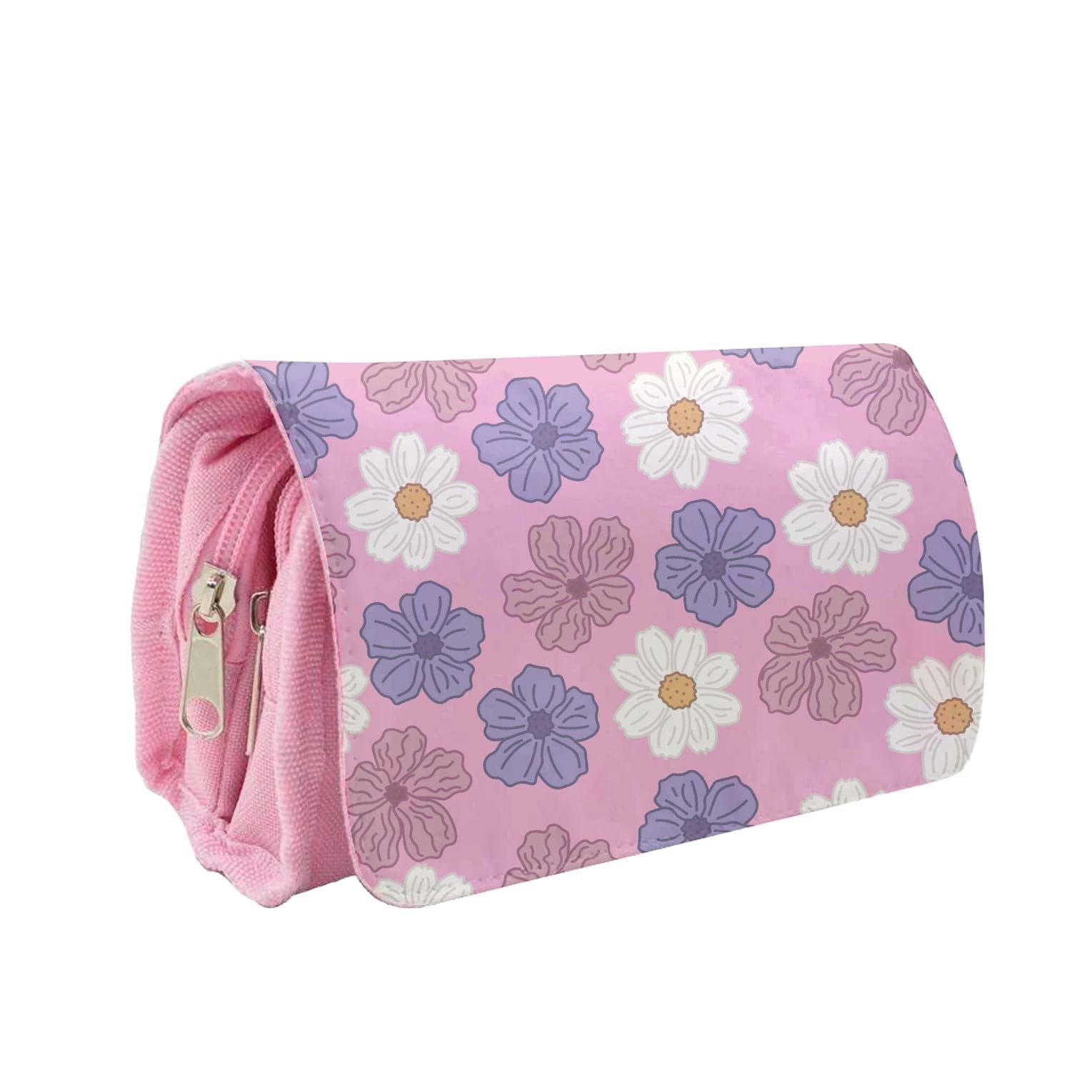 Pink, Purple And White Flowers - Floral Patterns Pencil Case