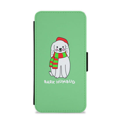 Bark Humbug - Christmas Puns Flip / Wallet Phone Case