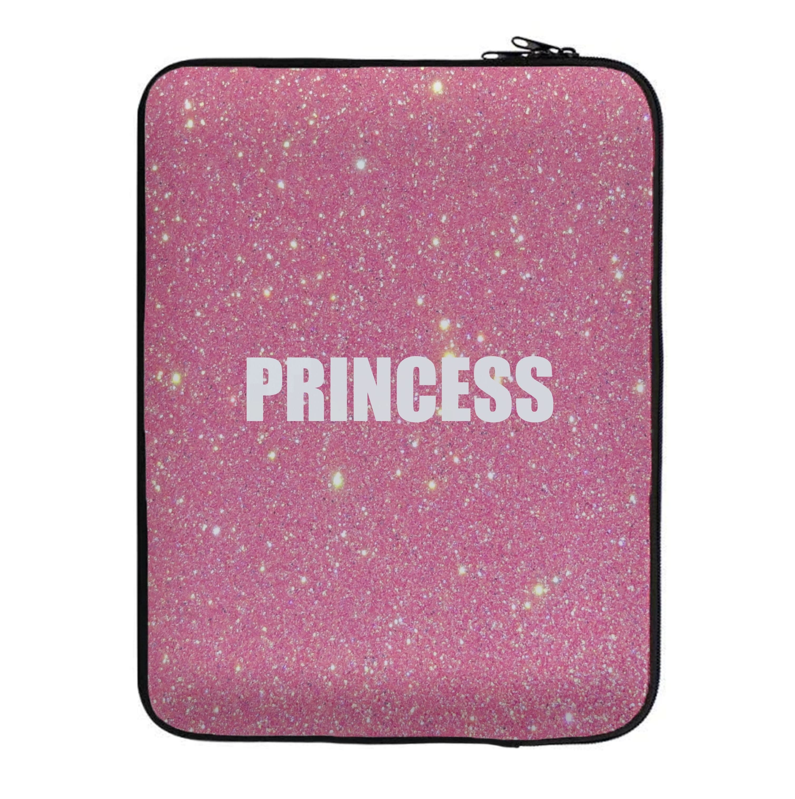 Glittery Pink Princess Laptop Sleeve