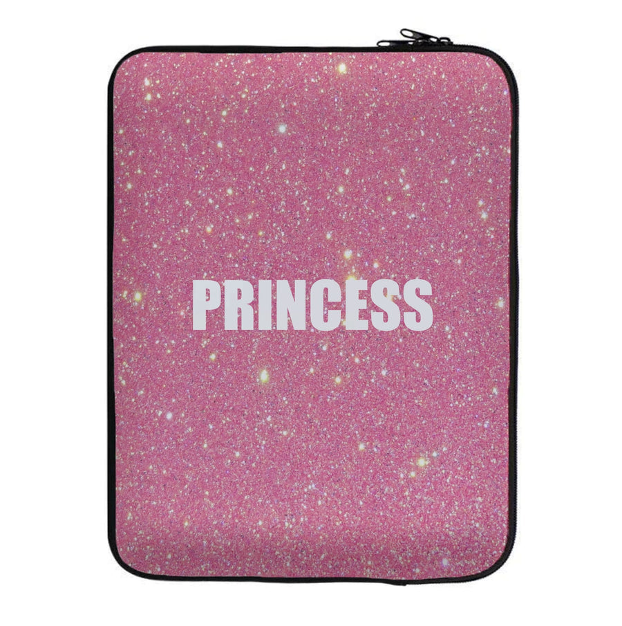 Glittery Pink Princess Laptop Sleeve