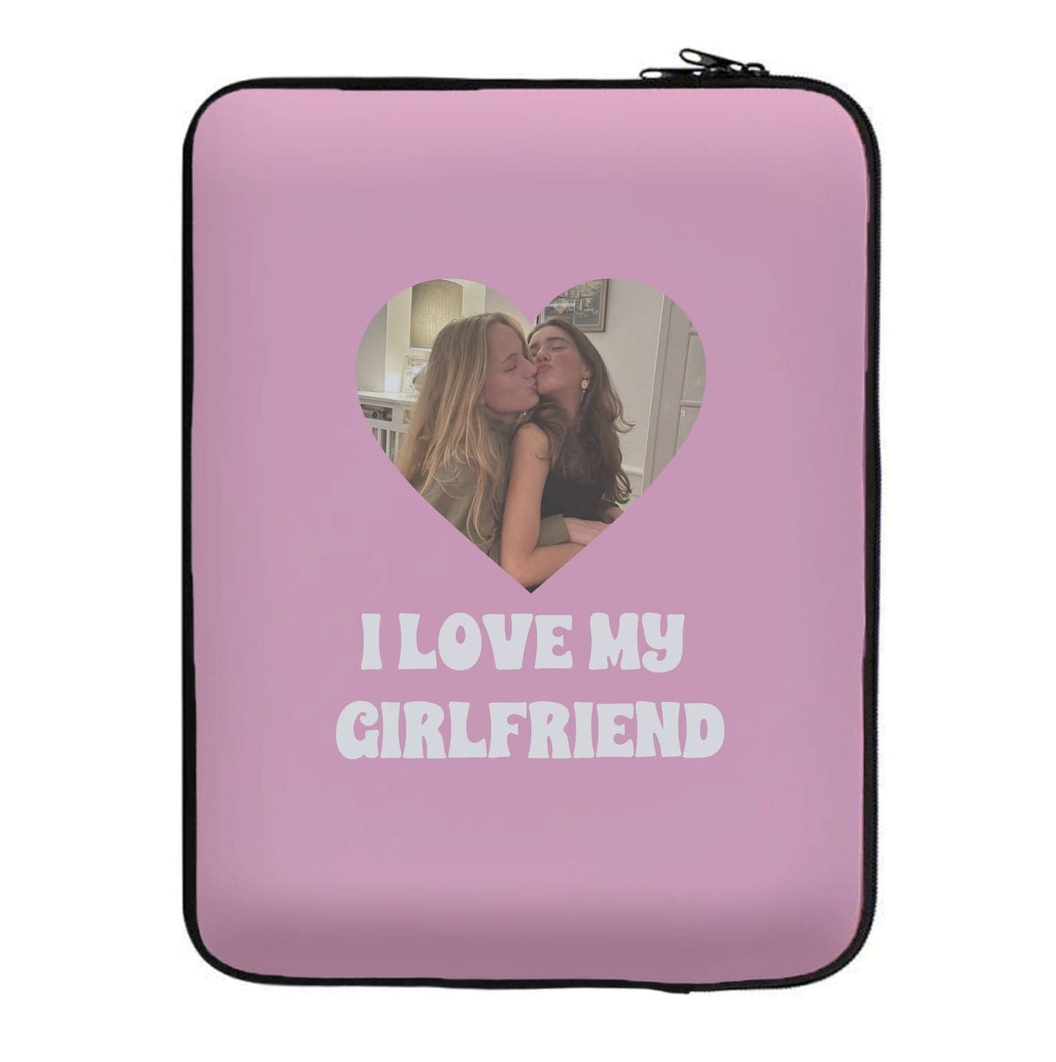 I Love My Girlfriend - Personalised Couples Laptop Sleeve