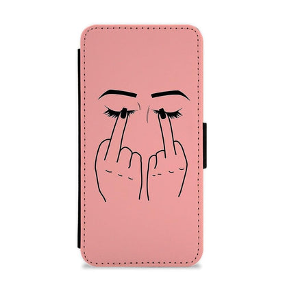 Middle Finger Eyes Flip / Wallet Phone Case - Fun Cases