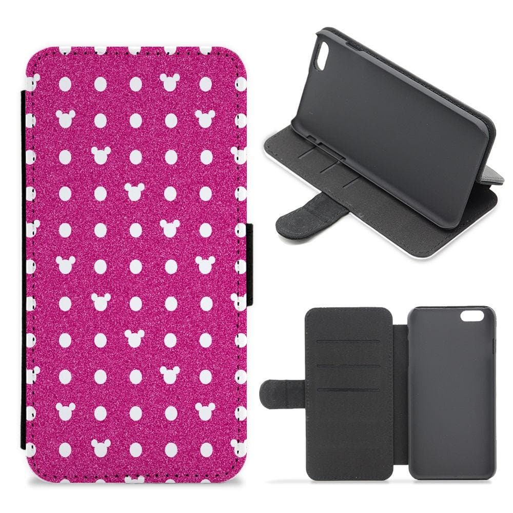 Mickey Polkadot Pink Disney Flip / Wallet Phone Case - Fun Cases