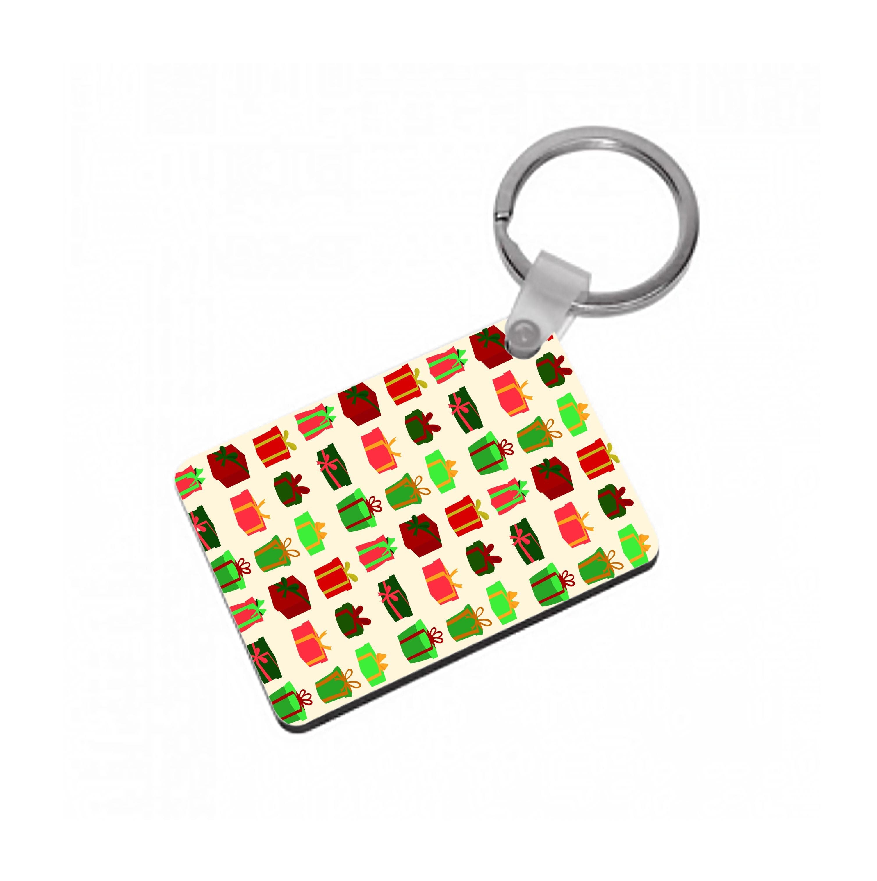 Presents - Christmas Patterns Keyring