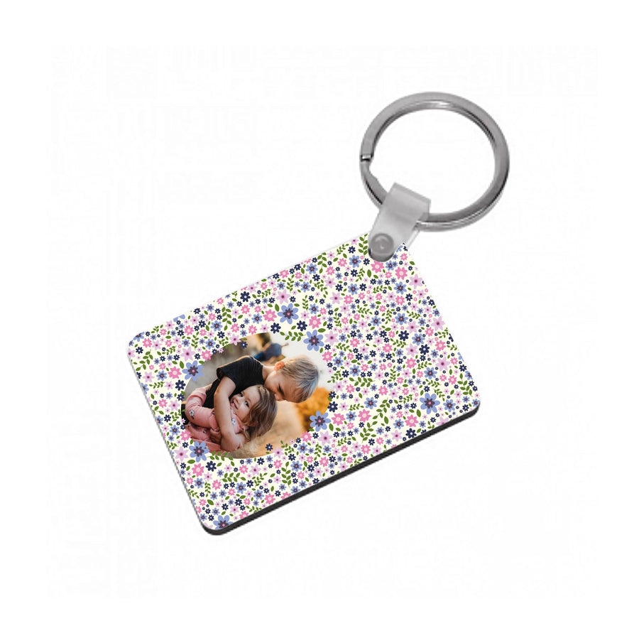 Detailed Flower Pattern - Personalised Mother's Day Keyring