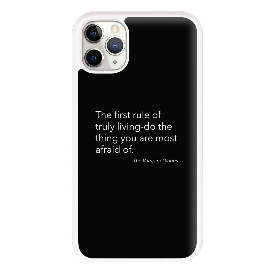 The First Rule Of Truly Living - Vampire Diaries Phone Case