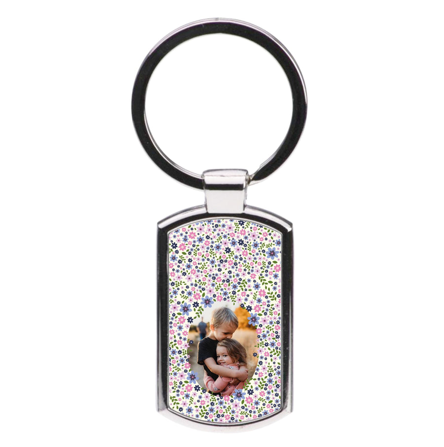 Detailed Flower Pattern - Personalised Mother's Day Luxury Keyring