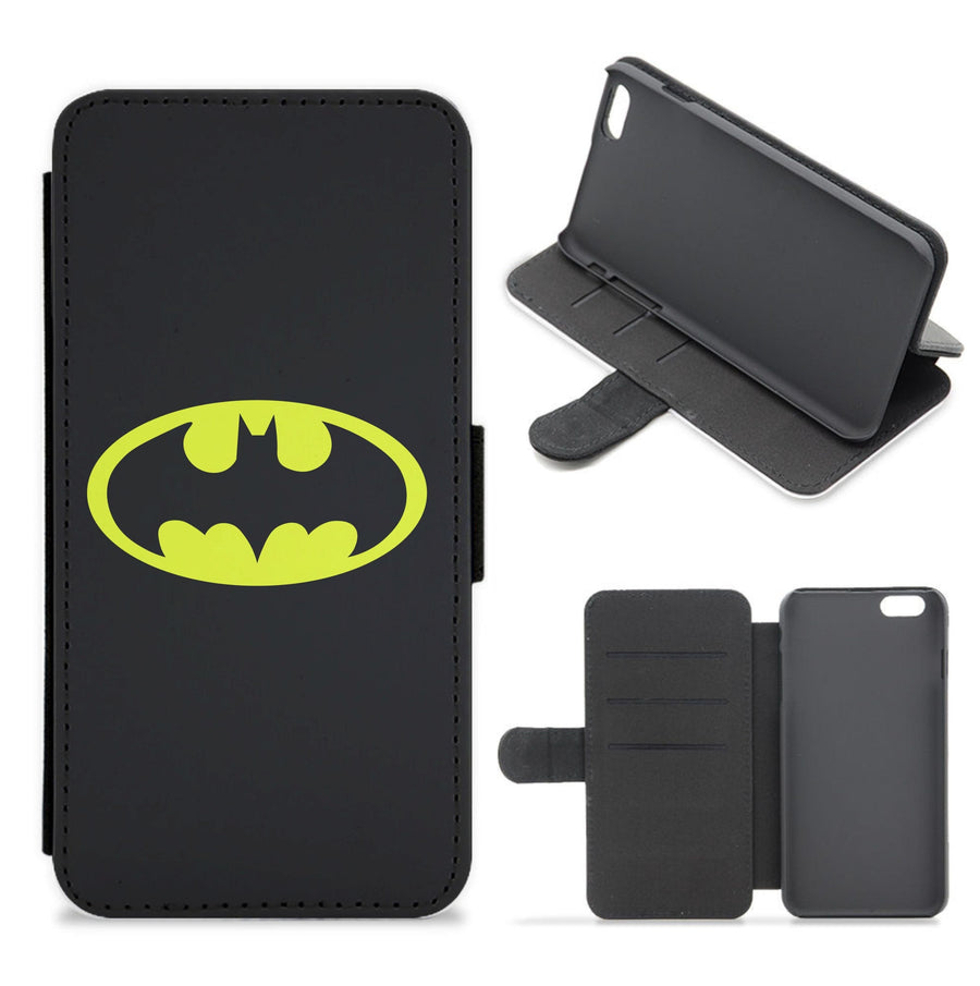 Black Batman Logo Wallet Phone Case