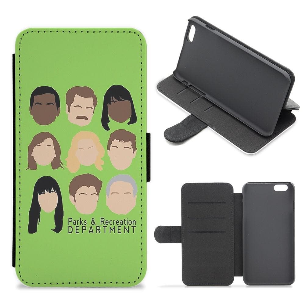 Parks and Recreation Team Flip Wallet Phone Case - Fun Cases