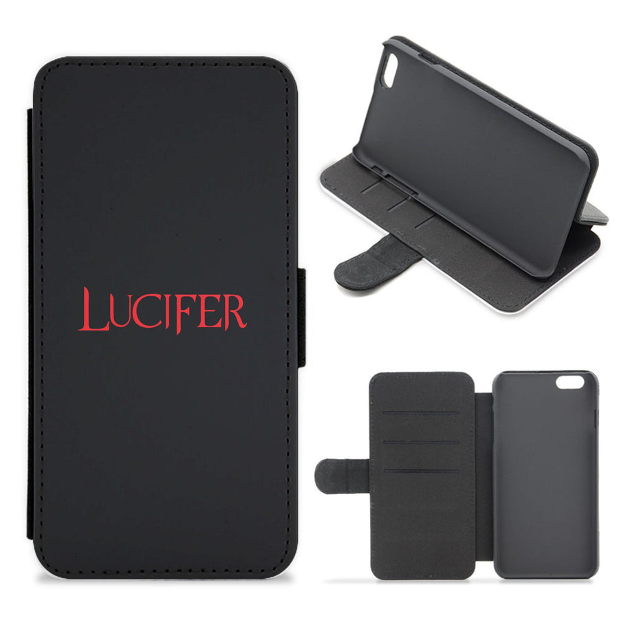 Lucifer Text Flip / Wallet Phone Case
