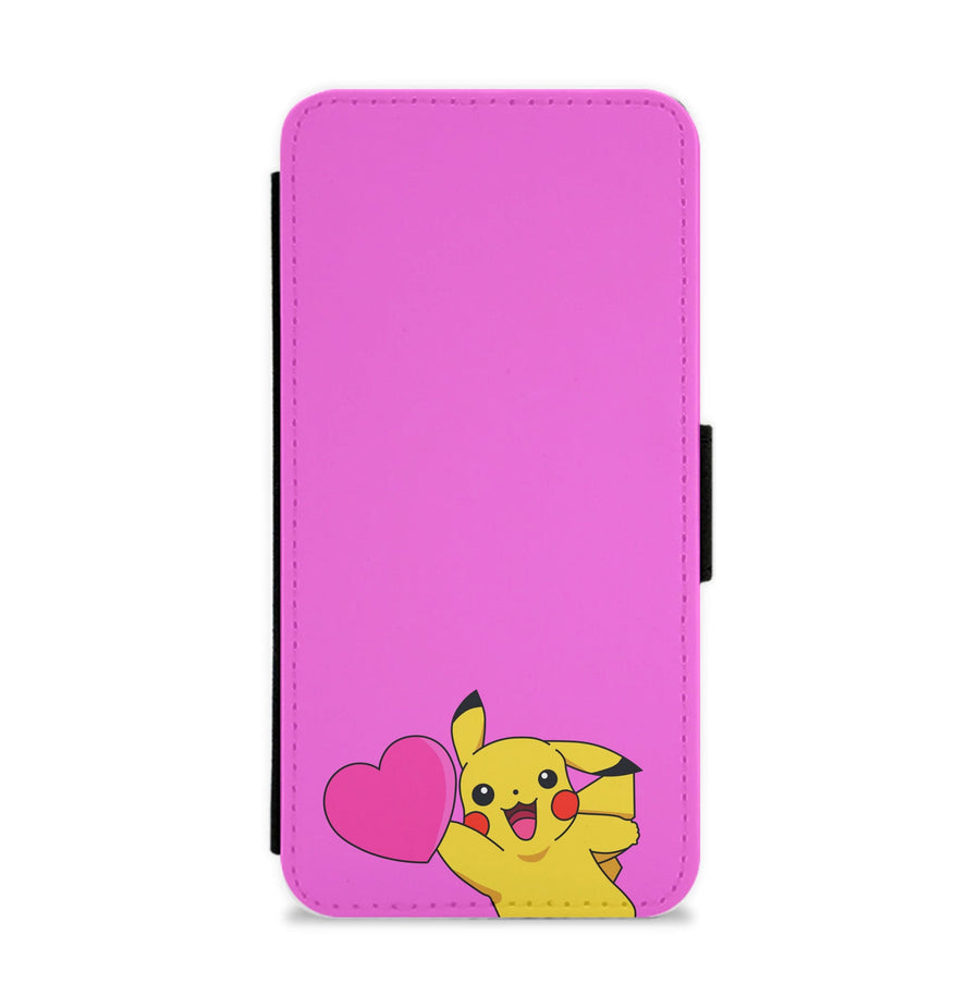 Cute Pikachu - Pokemon Flip / Wallet Phone Case