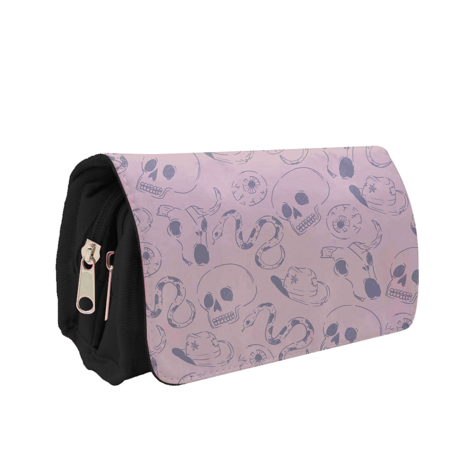 Purple Snakes And Skulls - Western  Pencil Case
