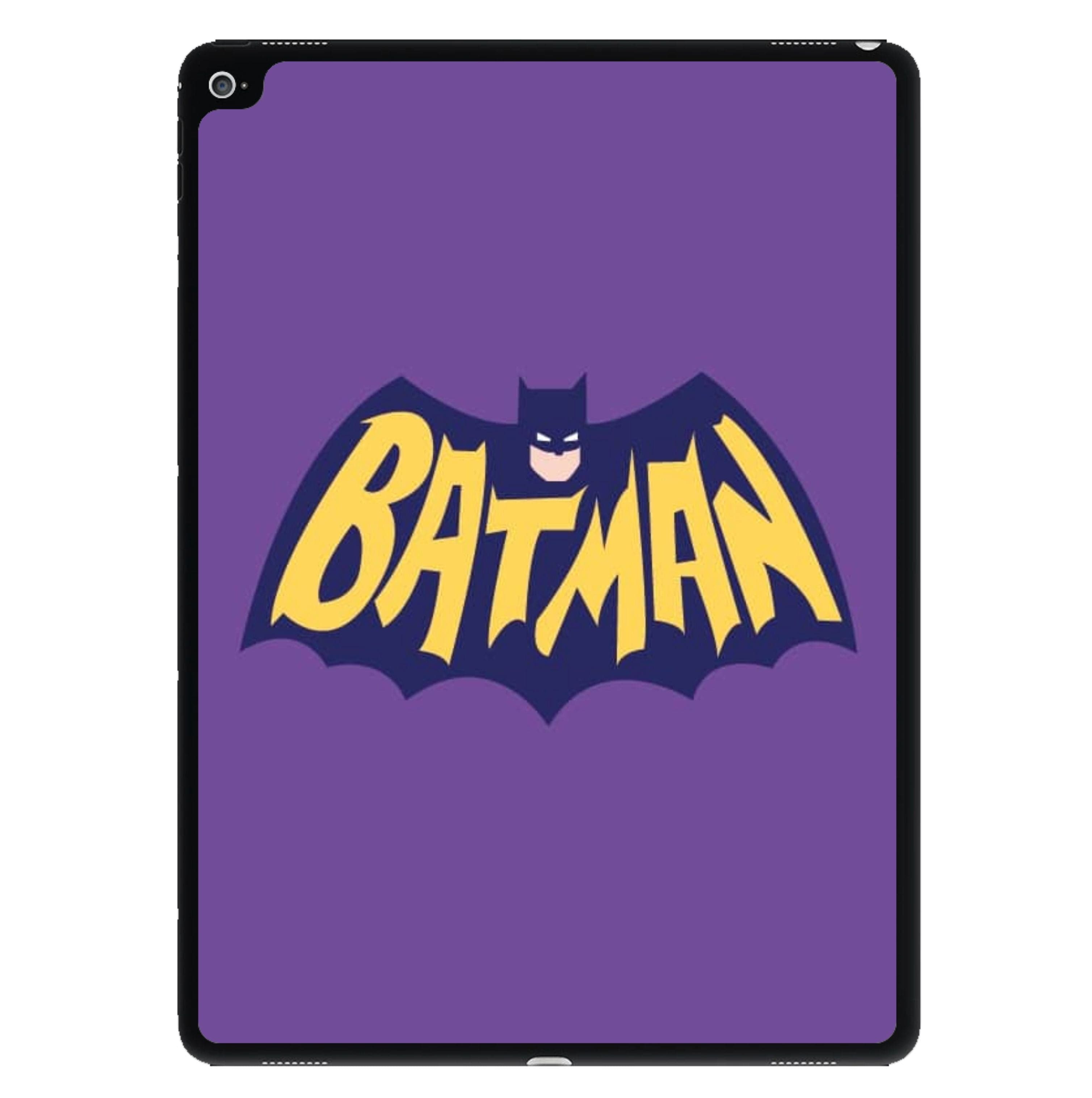 Bat Superhero Purple Logo iPad Case