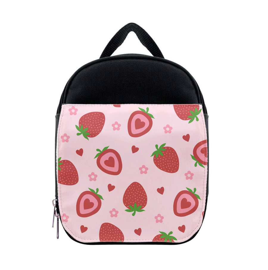 Strawberries And Hearts - Fruit Patterns Lunchbox