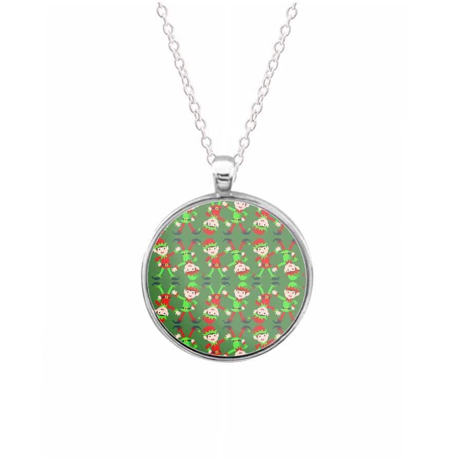 Elf Face Pattern - Christmas Patterns Necklace
