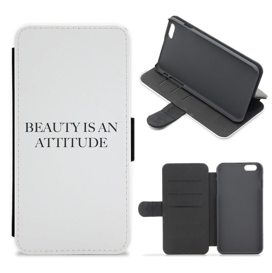 Beauty Is An Attitude - Clean Girl Aesthetic Flip / Wallet Phone Case