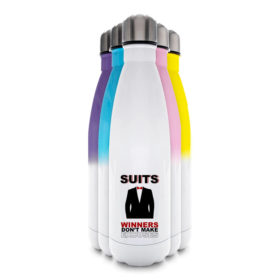 Winners Don't Make Excuses - Suits Water Bottle