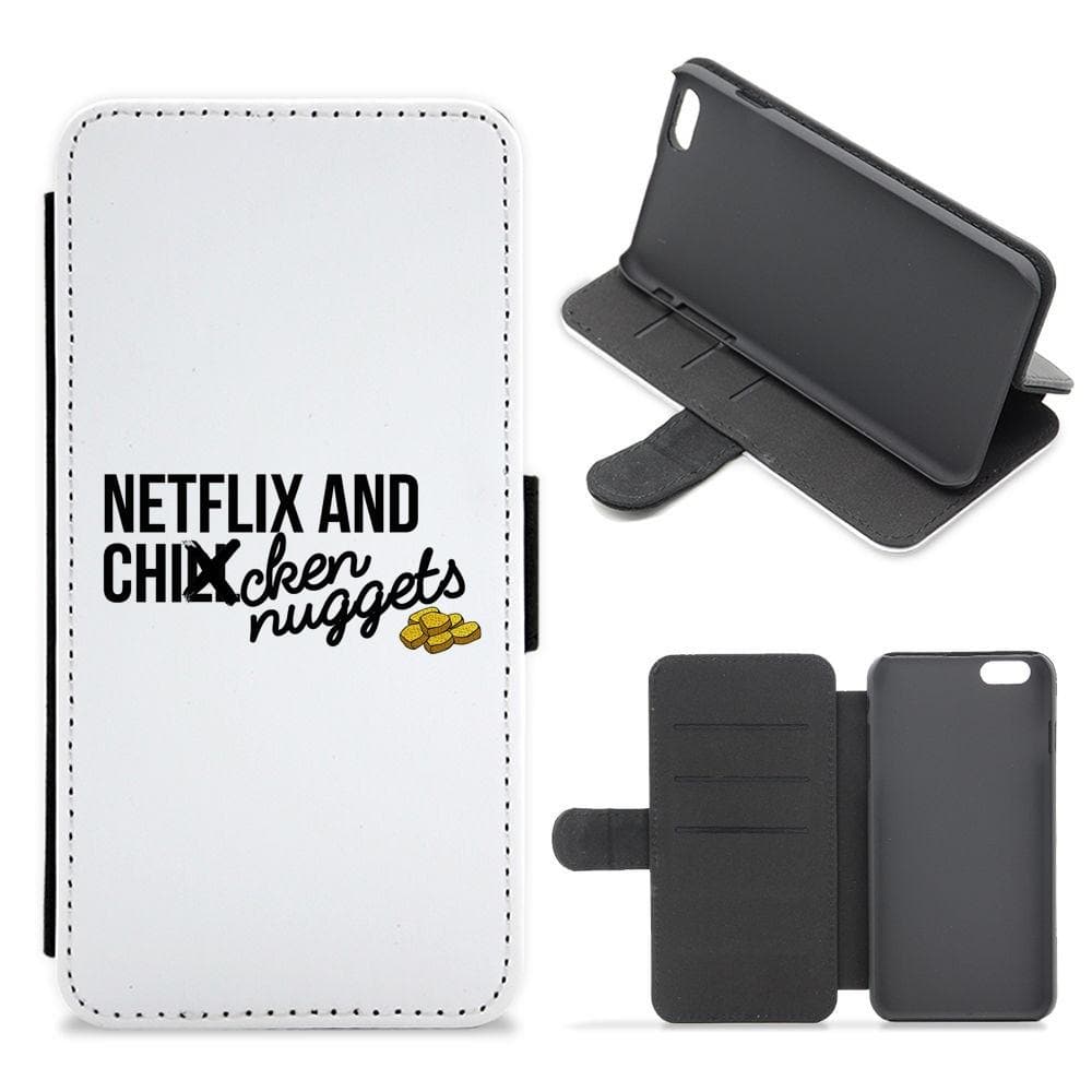 Netflix and Chicken Nuggets Flip / Wallet Phone Case - Fun Cases