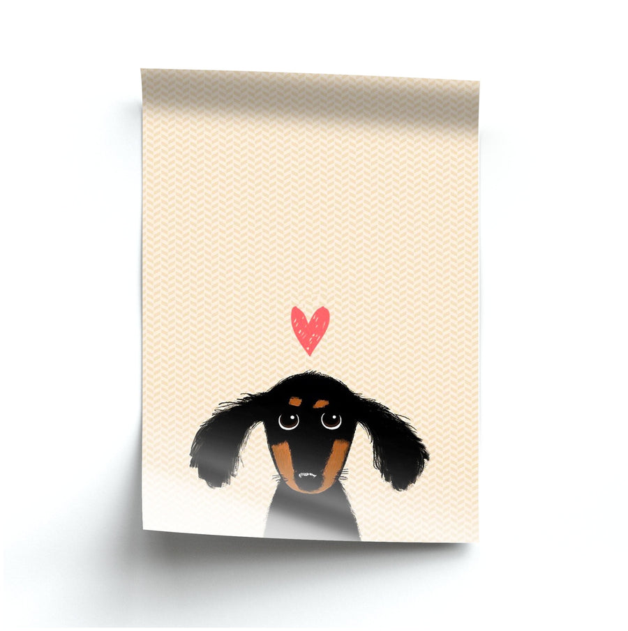 Dachshund Puppy Love Poster