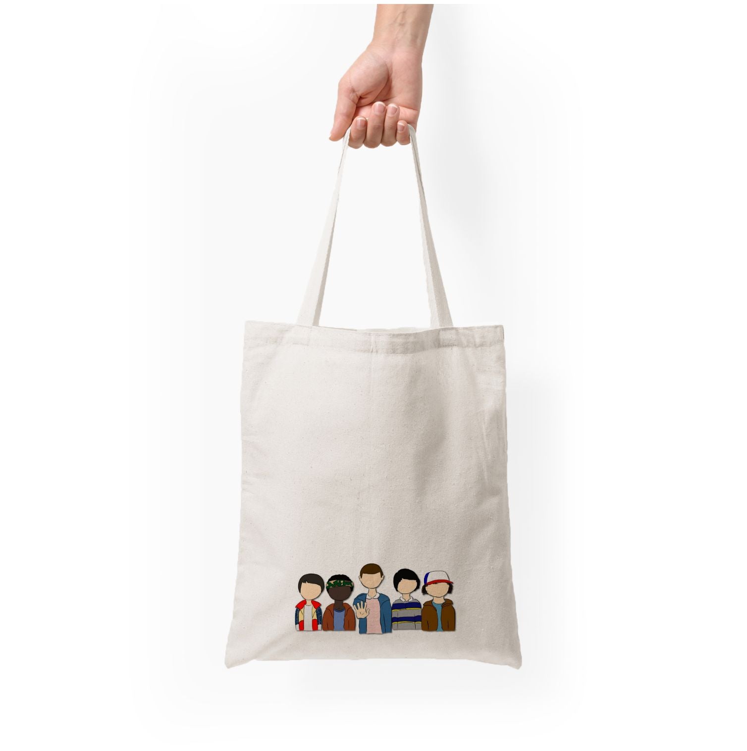 Stranger Cartoon Characters Tote Bag